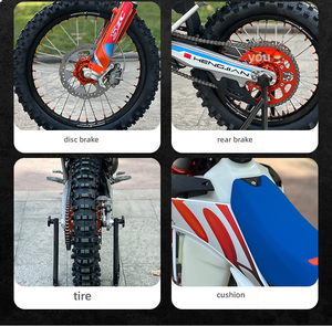 Moto tout-terrain 18KW, cadre en acier chromoly, standard, trail, piste, deux temps, refroidissement par eau, avec phare - Product Image 3