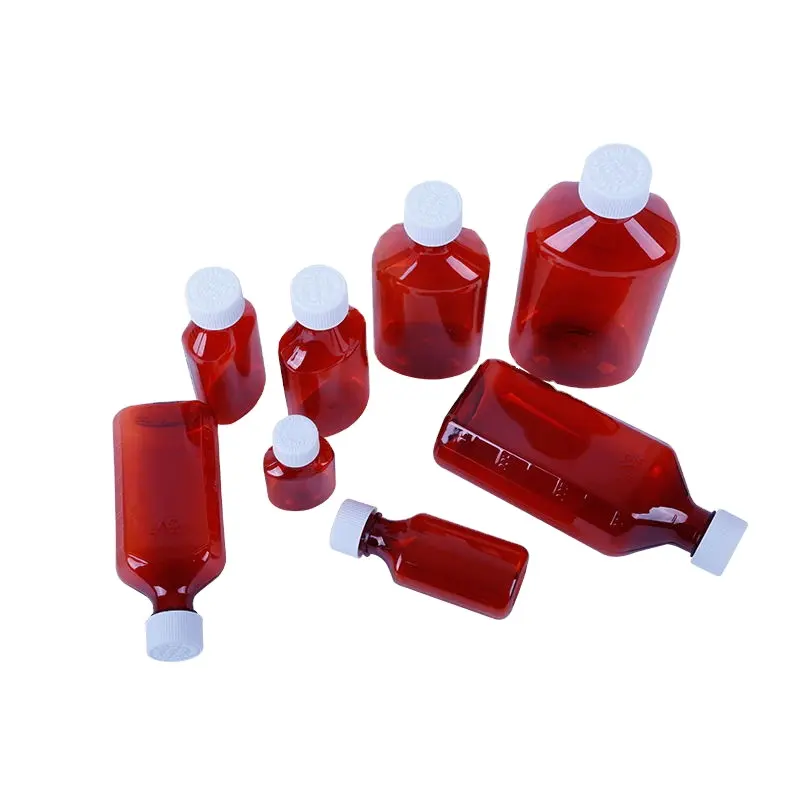 Plastic Liquid Bottles Factory 4oz Capsule Plastic Bottle Oval Liquid Medicine Bottle Syrup Cough Medicine Bottle Container