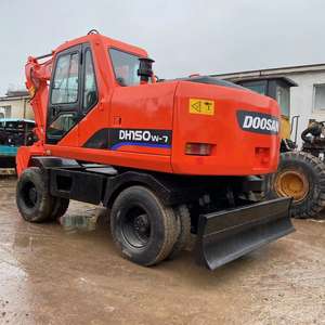 Excavadora de Ruedas Doosan DX150 de Bajo Precio y Alta Venta, Maquinaria Usada Doosan DH150W-7 en Buenas Condiciones y con Gran Potencia de Excavación - Product Image 4