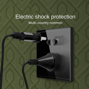 1/2/3/4 Gang 1/2 yollu geçiş On/Off duvar ışık anahtarı Retro tarzı USB şarj cam Panel mavi aydınlatmalı akıllı yaşam App Max 220V - Product Image 3