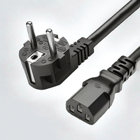 SIPU Europe CEE7/7 Plug vers IEC C13 Cordon d'alimentation SJTW Type de fil Niveau IP11 pour PC Ordinateur et moniteur Compatible Europe