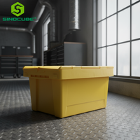 Caisses en plastique empilables Sinocube personnalisées, écologiques, recyclables, durables, grand format, pour la logistique, capacité de charge de 30 kg