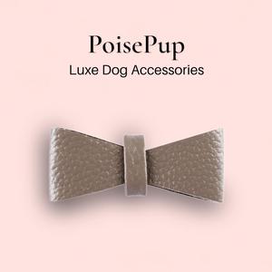 โบว์ผูกสำหรับสัตว์เลี้ยงทำด้วยมือทำจากหนังแท้แท้เนื้อนิ่มลายน่ารักของขวัญคุณภาพสูงสำหรับลูกสุนัขเด็กผู้ชายและเด็กผู้หญิงสัตว์เลี้ยงสีน้ำตาล - Product Image 1