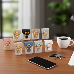 Sac de téléphone rond en bois avec boucle 19x2x12cm pour étui de transport de téléphone portable - Product Image 2