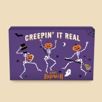 Kotak Hadiah Popcorn Gourmet Halloween yang Menarik dengan 5 Bumbu dan 10 Kantong, Set Hadiah Camilan Seram