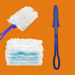 Disposable Electrostatic Duster With Replaceable Pads For Home Cleaning Blue Handle 160 Pack - Product Image 1
