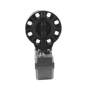 PVC Electric Butterfly Valve Acid Alkali Resistant Corrosion Resistant Vertical Panel Water Conservancy Use - Product Image 1