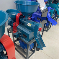 Moulin à riz combiné avec tamis vibrant ascendant et descendant + machine à moudre les céréales, machine à décortiquer le riz et le maïs, décortiqueuse de riz