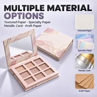 Boîtes personnalisées pour palettes de fards à paupières, emballages en papier pour maquillage avec logo personnalisé, miroir et insert