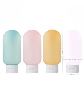 Stock faible, MOQ 50 pièces, ensemble de voyage en bouteille 30ml/60ml/100ml, cosmétiques, <span class=keywords><strong>shampoing</strong></span>, lotion, bouchon à clapet, matériau PE, surface mate, ovale - Product Image 2