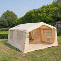 Tente pneumatique en toile TC de qualité supérieure de 17,28 m2, fabrication en usine, installation rapide, abri quatre saisons pour le camping en plein air