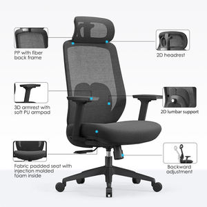 Silla de Oficina Ergonómica de Alta Calidad Fabricada en China, con Soporte Lumbar, de Malla, para Directores Ejecutivos, para Conferencias y Trabajo desde Casa - Product Image 4