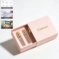 Emballage de parfum de luxe décoratif personnalisé, design en carton, logo, boîte à tiroir coulissant avec insert en mousse