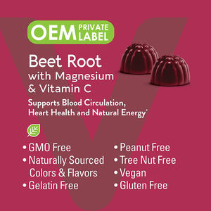 Suplementos <span class=keywords><strong>de</strong></span> remolacha con sabor a remolacha baya OEM, gomitas <span class=keywords><strong>de</strong></span> raíz <span class=keywords><strong>de</strong></span> remolacha con magnesio y vitamina C, compatible con la circulación sanguínea - Product Image 4