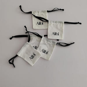 Оптовые мягкие мешочки на завязках из перерабатываемого холщового хлопка на заказ по фабричной цене для колец и обуви - Product Image 6