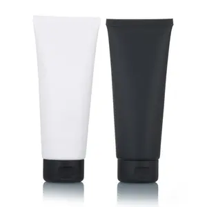 Embalagem de cosméticos protetor solar 50ml 100ml 200ml, grande, fosco, branco, preto, creme para mão, tubo de limpeza facial