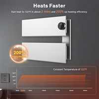 Sèche-serviettes électrique intelligent en aluminium avec écran tactile, température constante, plaque large, chauffage de salle de bain