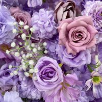 Mur de fleurs artificielles 3D 5D violettes sur mesure de qualité supérieure pour toile de fond de mariage, décoration florale pour vitrine de magasin et centre commercial, accessoires photo