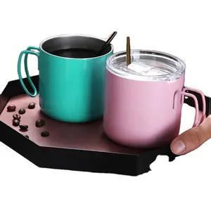 Prêt à expédier tasse à café de luxe gobelet pour café 12OZ tasse de voyage thermique en acier inoxydable pour Camp Double paroi MilkMug