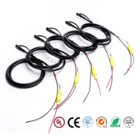 Kabel Daya Fish Finder Tahan Air IP67 Kustom Pabrik 1.5m 2m 3m 5m Konektor M8 Male dengan Sekring Inline