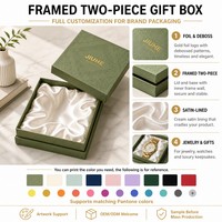 Boîte cadeau rigide gaufrée vert olive, motif floral, emballage en carton de luxe avec logo doré, vente en gros personnalisée