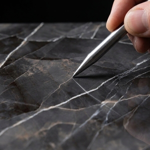 Losas de Piedra Sinterizada Calacatta Negra de Lujo de 12 mm para Encimeras de Cocina Modernas, <span class=keywords><strong>Azulejos</strong></span> de Porcelana con Aspecto de Mármol de Gran Formato - Product Image 5