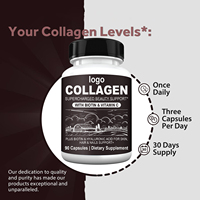 Complément de collagène avec biotine, vitamine C et acide hyaluronique pour la santé des cheveux, de la peau et des ongles, 90 capsules, marque privée OEM ODM