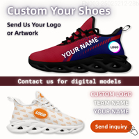 Chaussures de sport décontractées pour hommes de qualité supérieure, baskets de marche et de course avec impression de motifs personnalisés pour les commandes en gros destinées aux entreprises de vente au détail