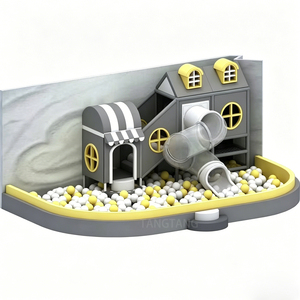 Ensemble de jeux souples tout-en-un : toboggan, piscine à balles, <span class=keywords><strong>zone</strong></span> de jeu ludique, escalade, ramassage, balançoire à corde, château de jeu pour la maison, la maternelle et l'intérieur - Product Image 1