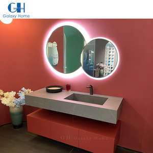 Tocador colgante <span class=keywords><strong>de</strong></span> pared con Doble espejo para baño, Mueble <span class=keywords><strong>de</strong></span> diseño Led con Doble espejo - Product Image 2