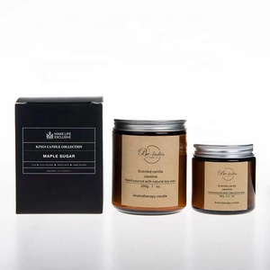 Luxury Bespoke Aromatherapy <strong>Essential</strong> <strong>Oil</strong> Soy Wax <strong>Candle</strong> in Amber Glass Jar - Product Image 3