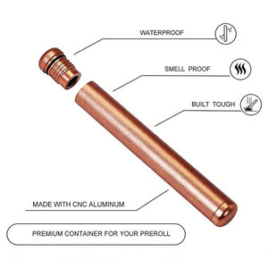 Wholesale Aluminum Empty Cigarette Tube Airtight Smell Proof Herb Moisture Proof Case Pocket Light Weight Cigarette Holder - Product Image 6