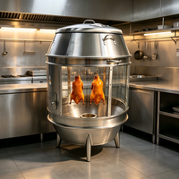 Rôtissoire Commerciale Verticale en Acier Inoxydable pour Volailles et Canards, Idéale pour les Services de Restauration