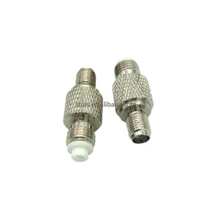 Manufacturer Of Full Brass FME jack female to SMA jack female Nickel Plated Straight Coaxial Adaptor in stock