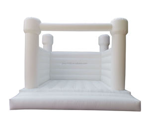 Château gonflable à sauter en PVC de couleur pastel clair, <span class=keywords><strong>best</strong></span>-seller, blanc, à vendre - Product Image 4