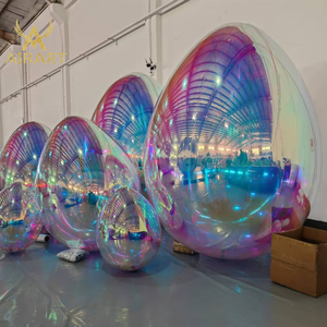 Huevos de Pascua Inflables Herméticos, Esferas Inflables Brillantes Personalizadas con Diseño de Arcoíris para Decoración de Centros Comerciales, Bodas y Festivales de Música - Product Image 1