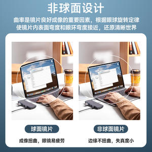 Lentilles multifocales progressives YuanDaVision à champ complet 1.56 en résine anti-lumière bleue pour la myopie, pour la vision de près et de loin - Product Image 5