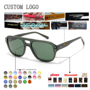 Lunettes de soleil rectangulaires personnalisées avec logo, monture intégrale, verres polarisés, personnalisation des couleurs, unisexe, protection UV400, mode outdoor - Product Image 1