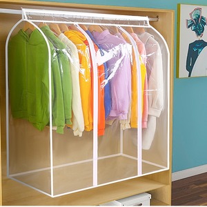 Funda protectora transparente para ropa en 3D, tipo gancho rectangular, lavable, impermeable, para almacenamiento en el dormitorio - Product Image 1