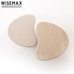 WISEMAX FURNITURE Natural Marble Travertine Stone Coffee <strong>Side</strong> <strong>Table</strong> <strong>Sofas</strong> End Small Corner Marble Tea <strong>Table</strong> Set for Home Cafe - Product Image 6