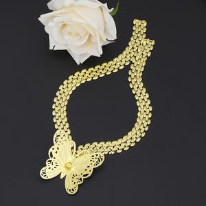 Juego de Joyería de Mariposa para Mujer JXX, Collar y Aretes de Latón Chapado en Oro para Bodas, Fiestas y Compromisos, Venta al Por Mayor - Product Image 2