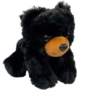 Fábrica personalizado pelúcia brinquedo selvagem realista preto urso recheado brinquedos adorável macio pelúcia bebê urso