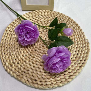 Violet Austin Roses chrysanthème fleurs artificielles mariage <span class=keywords><strong>d</strong></span>écor à la maison toile de fond cérémonie florale <span class=keywords><strong>d</strong></span>écoration de fête - Product Image 5