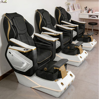 Fauteuil de pédicure spa avec bain de pieds, design tendance Queen Style, pour massage des pieds et pédicure, avec fonction bain de pieds