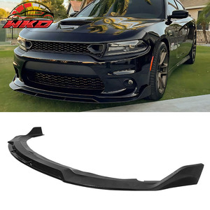 เหมาะสำหรับ Dodge Charger SRT 2015-2022 รุ่น V2 สไตล์ลิ้นกันชนหน้า สีดำไม่ทำสี - Product Image 1