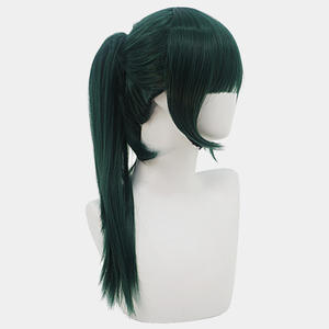 Perruque Anime Jujutsu Kaisen <span class=keywords><strong>Zenin</strong></span> <span class=keywords><strong>Maki</strong></span> Vert foncé Tigre Bouche Clip Cosplay Couvre-chef en fibre synthétique - Product Image 3