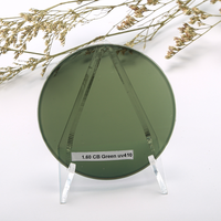 Lentilles optiques photochromiques UV410 bleues anti-reflets Maat Manufacturer 1.60 (MR-8) CB Green, lentilles en verre, prix bas, lentilles optiques