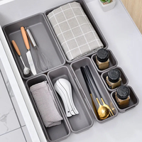 Cuisine Cosmétique 8pcs set Partition Combinaison Décoratif Bureau Tiroir Boîte De Rangement Pour Cuillère Fourchette Pot À Épices