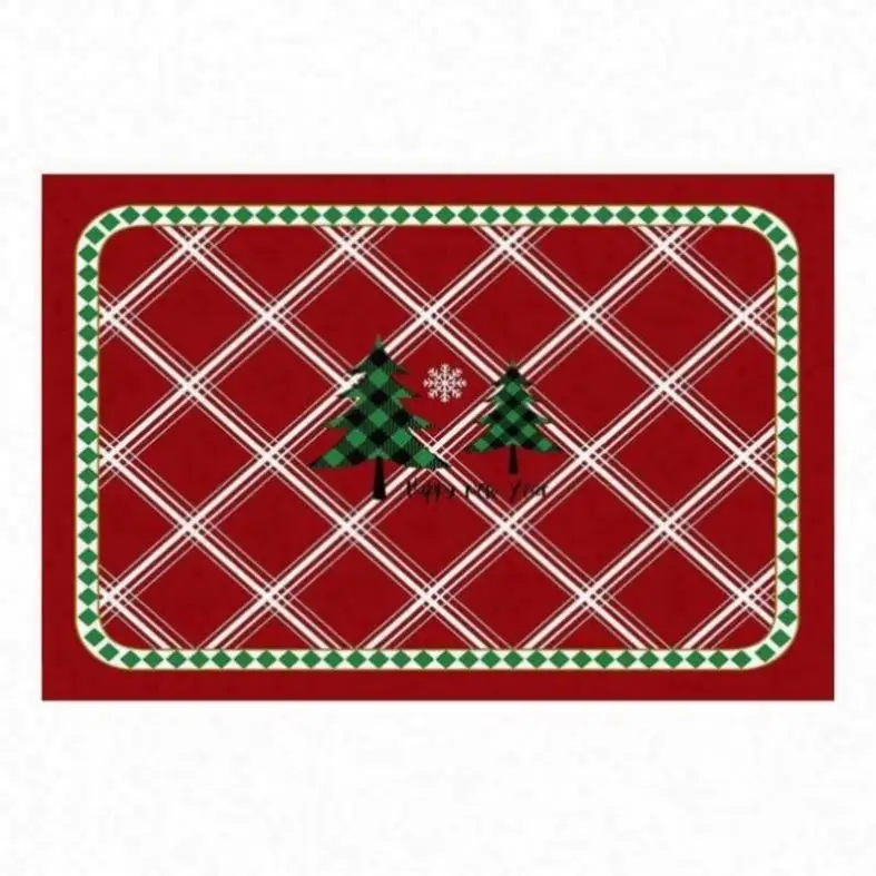 Kerst Decoratie Matten Placemat Bedrukte Placemats Voor Bestek Pvc Dinning Milieuvriendelijke Sublimatie Antislip Nordic Tafelmat