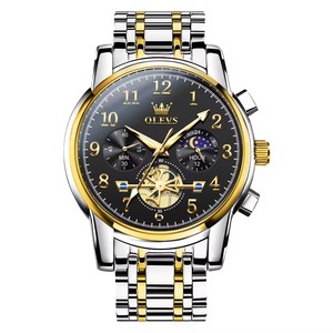 Reloj de Pulsera Personalizado para Hombre, 2900 Oem, de Acero Inoxidable, Tourbillon, Deportivo, Resistente al Agua, con Fase Lunar, de Cuarzo - Product Image 4